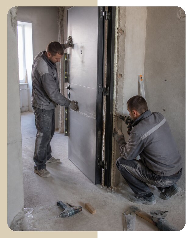 Профессиональный монтаж металлической двери под ключ в Саратове